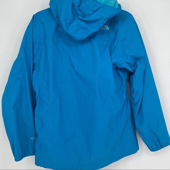 The North Face Resolve Jacket Waterproof Breathable Hooded Sky Blue L 14-16 - Picture 10 of 11